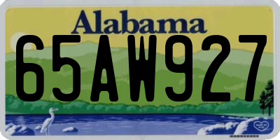 AL license plate 65AW927
