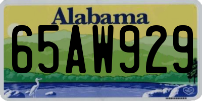 AL license plate 65AW929
