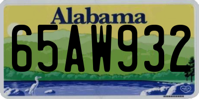 AL license plate 65AW932