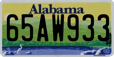 AL license plate 65AW933