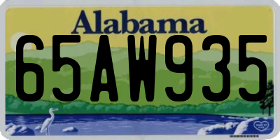 AL license plate 65AW935