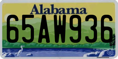 AL license plate 65AW936