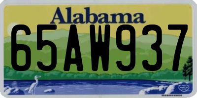 AL license plate 65AW937