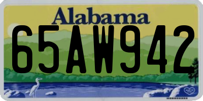 AL license plate 65AW942