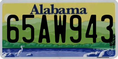AL license plate 65AW943