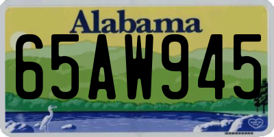 AL license plate 65AW945