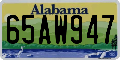 AL license plate 65AW947