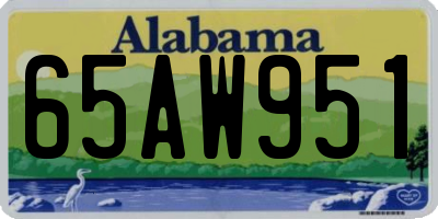 AL license plate 65AW951