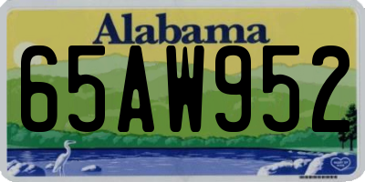 AL license plate 65AW952