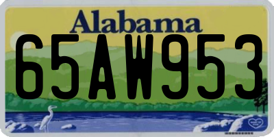 AL license plate 65AW953