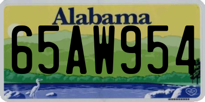 AL license plate 65AW954