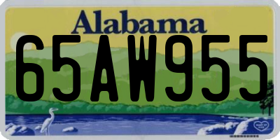 AL license plate 65AW955