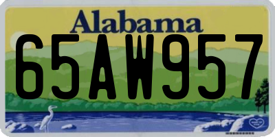 AL license plate 65AW957