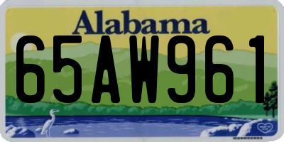 AL license plate 65AW961