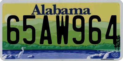 AL license plate 65AW964