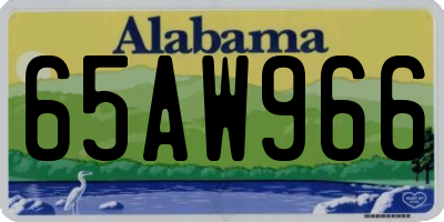 AL license plate 65AW966