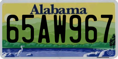 AL license plate 65AW967