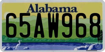 AL license plate 65AW968
