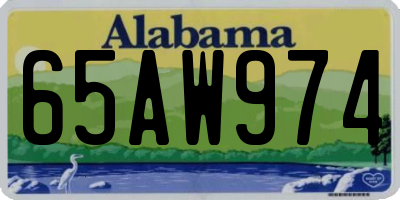 AL license plate 65AW974