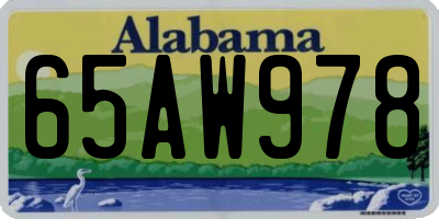 AL license plate 65AW978