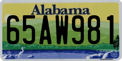 AL license plate 65AW981