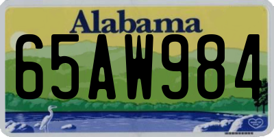 AL license plate 65AW984