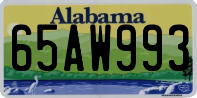 AL license plate 65AW993