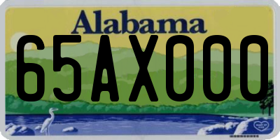 AL license plate 65AX000
