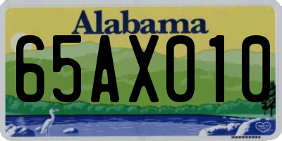AL license plate 65AX010
