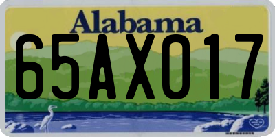 AL license plate 65AX017