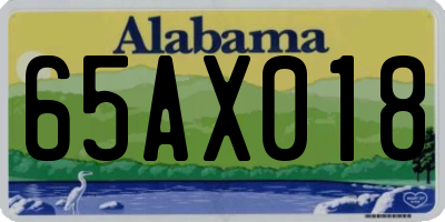 AL license plate 65AX018