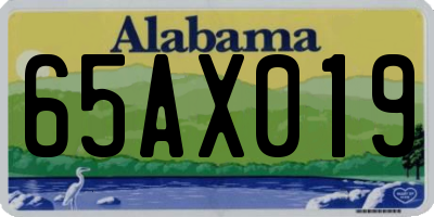 AL license plate 65AX019
