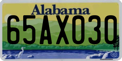 AL license plate 65AX030