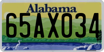 AL license plate 65AX034