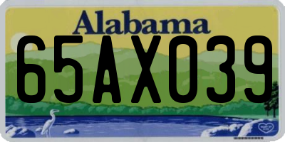 AL license plate 65AX039