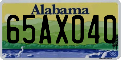 AL license plate 65AX040