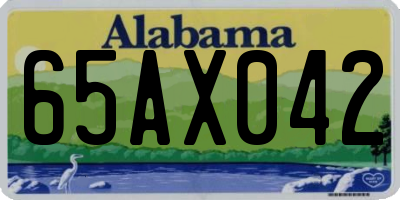 AL license plate 65AX042