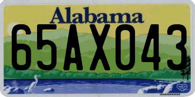 AL license plate 65AX043