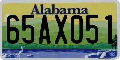 AL license plate 65AX051