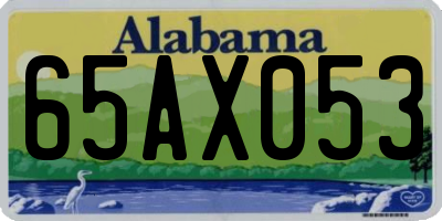 AL license plate 65AX053