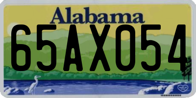 AL license plate 65AX054