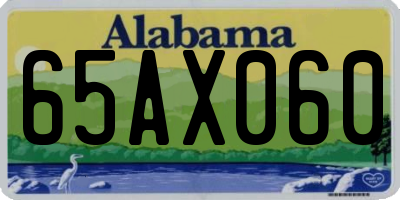 AL license plate 65AX060
