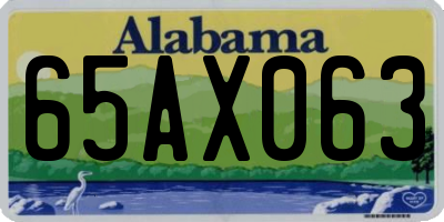 AL license plate 65AX063
