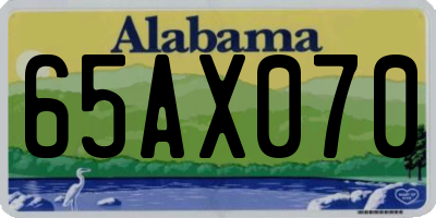 AL license plate 65AX070