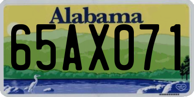 AL license plate 65AX071