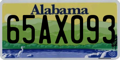AL license plate 65AX093