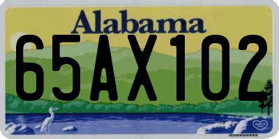 AL license plate 65AX102