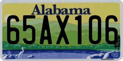 AL license plate 65AX106