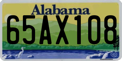 AL license plate 65AX108