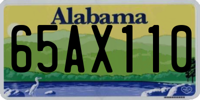 AL license plate 65AX110